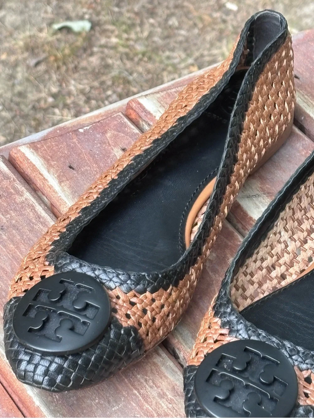 Tory Burch Chelsea Woven Leather Ballet Flats!!